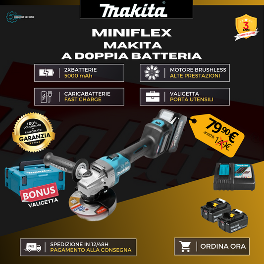 Miniflex Marca Makita a doppia batteria